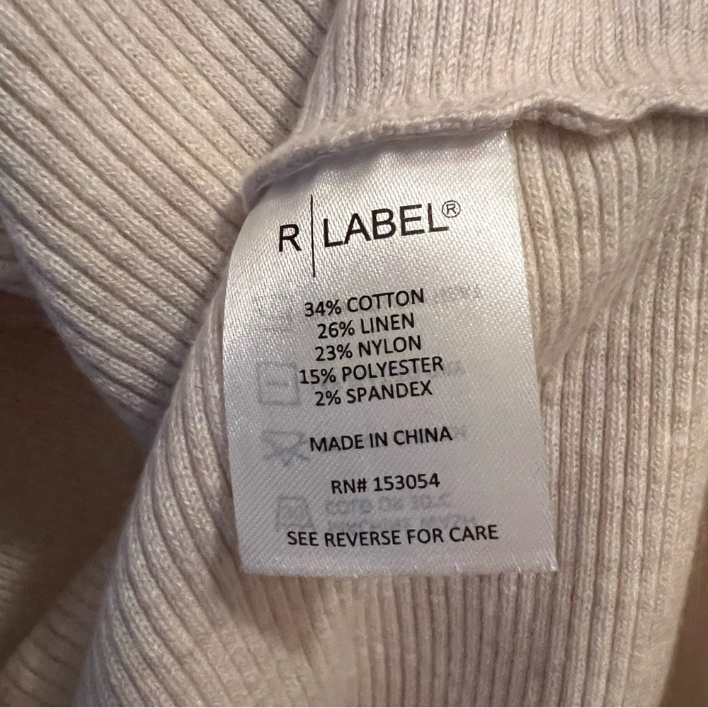 The Reset R Label Ribbed Dolman 3/4 Sleeve Sweater - Picture 5 of 6